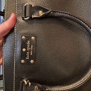 Kate Spade Black Textured Satchel